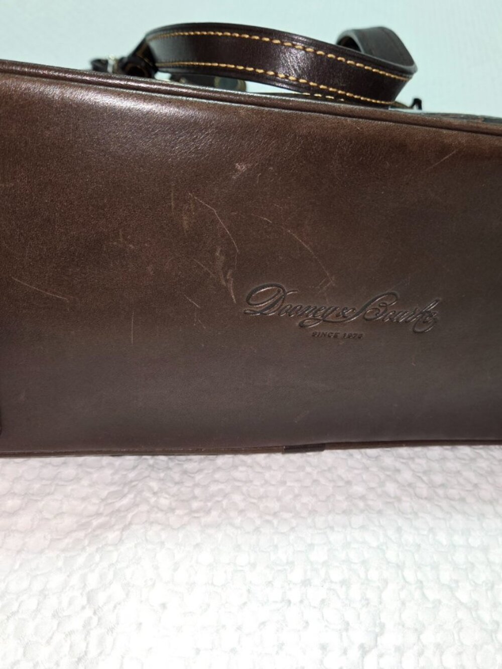 Dooney & Bourke Croco Patent Leather Tote Brown NWOT Coin Purse Large - Picture 8 of 15